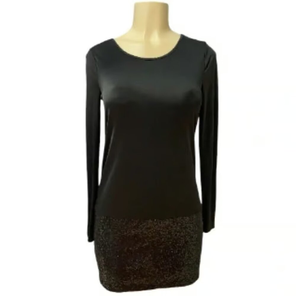 Kenzie black sequin skirt dress